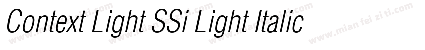 Context Light SSi Light Italic字体转换